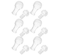HONMEET Crystal Decanter 6 Pcs 50ml Glass Bottles with Stoppers for Whisky and Brandy, Beautiful Design Suitable for Parties and Wine Tasting