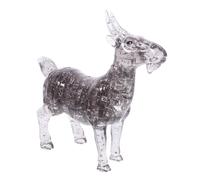 HONMEET Crystal Goat Jigsaw Puzzle Grey Self-assembly Animal Decoration Creative Crystal Puzzle for Home Office Birthday