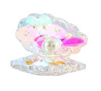 HONMEET Crystal Seashell Figurine Glass Shell Ornament with Artificial Pearl Featuring Playful Design and Radiant Sophistication for Home and Wedding Decorations for Tabletop