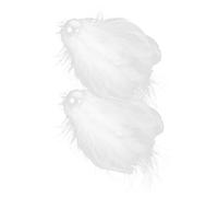 HONMEET Cute Bridal Hairpin Vintage Wedding Hair Pins Plume Pearl Fashion Hair Clips for Girls