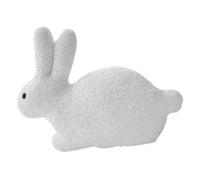 HONMEET Cute Stuffed Pillow Adorable Rabbit Toy Plush Pillow 12in Bunny Shape White Faux Sherpa with Pp Cotton Filling Comfortable Skin-friendly Home Decorations for Children Sofa
