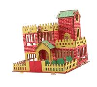 HONMEET DIY Wood House Modeling Kit for Precise -cut Plywood Puzzle Hand-assembled Educational Building Stimulates Creativity and Spatial Skills Safe Early Learning Wooden Construction