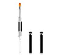 HONMEET Double-head Nail Art Brush for Natural and Acrylic Nails Metal Material with Dual-ended Design and 2 Pen Caps and Keeping Clean Tidy Suitable for Personal and Professional Use