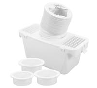 HONMEET Dryer Vent Connector Kit with Sealing Hose and Dust Collector Box for Indoor Tumble Dryers - Condenser Pipe Replacement Accessory Compatible with Wall Vent Installation