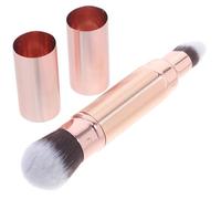 HONMEET Dual-ended Retractable Makeup Brush for Concealing Imperfections and Blending Powder, Plastic Handle with Artificial Fiber Bristles, Travel Cosmetic Foundation Brush