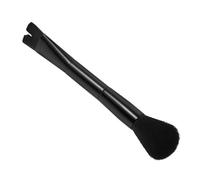 HONMEET Dual-ended u Shaped Nose Contour Makeup Brush for High Nose Bridge, Liquid Foundation and Powder Blending Brush for Women, Black, Multifunctional Face Sculpting and Concealer Application