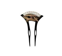 HONMEET Elegant Black Acrylic Hair Fork Delicate Pearl Red-crowned Crane Design, Bridal Hairstyle Decoration for Women, for Festival and Daily Life Accessories