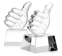 HONMEET Elegant Crystal Trophies Hand Gesture Award for Celebration for Classroom Awarding Trophy