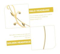HONMEET Elegant Golden Female Headpiece Hairband Chic Aureole Design for Party Carnival Cosplay Festival and Wedding Eye-catching Fashion Hair Accessory for Women
