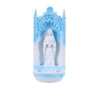 HONMEET Elegant Resin Holy Water Font Wall Mounting for Prayer Room and Church, High Durability Religious Wall Decor for Baptism Celebration and Home Entrance