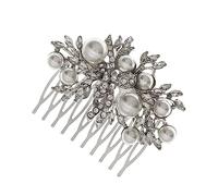 HONMEET Elegant u Shaped Pearl Hairpin Bridal Comb Wedding Hair Accessories Vintage Style Delicate Workmanship