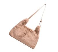 HONMEET Fashion Plush Crossbody Shoulder Bag for Women with Adjustable Shoulder Strap Khaki Messenger Bag for Dating and Party Soft Storage for Female Friends and Girlfriends