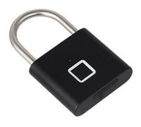 HONMEET Fingerprint Locker Lock Aluminum Alloy Pad Lock Safe Fingerprint Recognition Outdoor Use for Bikes and Sheds with 110mah Battery Capacity