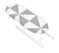 HONMEET Foldable Mini Clothes Ironing Board White Oval Sleeve Ironing Plate with Cloth and Steel Frame Breathable Design for Home and Travelling
