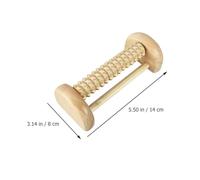 HONMEET Foot Massager Roller with Wooden Acupressure Nodes for Plantar Relief, Foot Massage Tool with Diamond-Shaped Rollers for Heel and Sole Relaxation Therapy