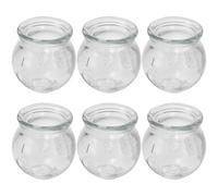 HONMEET Glass Cupping Set 6Pcs Vacuum Massage Cups for Home Therapy Thickened Glass to Circulation and Tension 1.89X1.89X1.89Inch