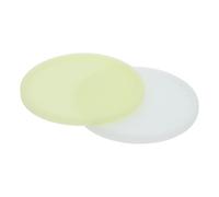 HONMEET Glow in the Dark Round Silicone Drink Mats 6pcs Heat Resistant Coasters 3.86 Inch for Cafe and Home