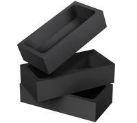 HONMEET Graphite Crucible for Copper 3pcs Black Graphite Melting Furnace Tools with Long lifespan for Smelting Metal in Petroleum Industry