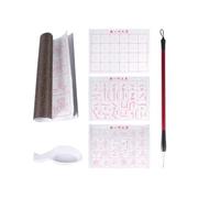 HONMEET Gridded Fabric Mat Calligraphy Cloth 6pcs Set Reusable Water Writing Mat for Environmentally Friendly Calligraphy Practice Beginners