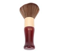 HONMEET Hair Brush for Barber Cutting Cleaning Brush Detangler Salon Neck Duster Wooden Handle