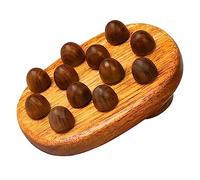 HONMEET Handheld Acupoint Massage Brush Body for Neck Back and Feet Ergonomic Design for Relaxation and Warm-up Exercises Beads for Muscle Relief