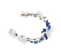 HONMEET Handmade White Soft Clay Bridal Hair Accessory Crystal Leaf Headpiece Lightweight Wedding Hair Vine for Brides Veil Companion Elegant Wedding Accessories