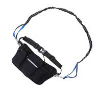 HONMEET Hands Free Dog Leash Waist Belt with Built-in Zipper Pouch, Heavy Duty Nylon Material, Dual Handles and Retractable Bungee for Hiking and Jogging with Dogs