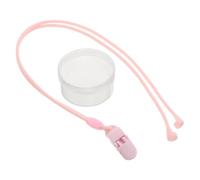 HONMEET Hearing Aid Retainer Clips Silicone Adjustable Lanyard Dual Earclip Strap for Hearing Aid Clip for BTE, Pink, for Behind-the-Ear Devices, for Seniors and