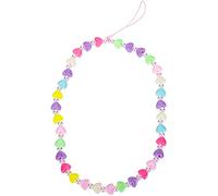 HONMEET Heart Design Phone Chain Mobile Phone Beaded Rope Lightweight Acrylic Delicate Smooth Wrist-wearable Multi-color for Portable Electronic Products Random Color