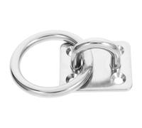 HONMEET Heavy Duty Hook 2 Pack Stainless Steel Pad Eye Plate Ceiling Mount Hooks Stylish Simple Design Unique Shape Wall Ceiling Mounted Resistant to Wear Stainless Eye Plate