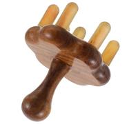 HONMEET Horn Massage Comb 7-Tooth Plum Blossom Shape Large Tooth Scalp Massager for Stress Relief Head Massage Tool Suitable for Home Use Random Color