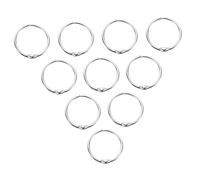 HONMEET Index Cards Loose-Leaf Ring Binder Notebook 20pcs Metal Book Rings Index Card Rings Planner Binder Ring DIY Accessory Prompt Cards