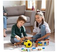 HONMEET Indoor Soft Soccer Ball for Silent Sponge Football Lightweight Football for Boys and Precision Stitching Indoor Sports Fun and Motor Skill Development
