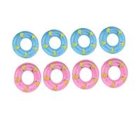 HONMEET Inflatable Swimming Circle Set 10pcs Swim Rings for Boys and Girls Fun and Creative Blue Pink for Pool Beach Play