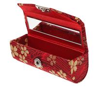 HONMEET Japanese Style Lip Gloss Holder Mirror Elegant Lipstick Organizer for Purse Compact Lipstick Storage Case for Women Special Occasions