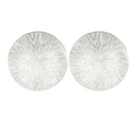 HONMEET kitchen placemats dining table decor 2pcs round PVC heat insulation reusable quick drying for dining room dining table