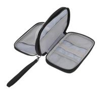 HONMEET Large Capacity Cord Organizer Travel Pouch with Mesh Pouch and Elastic Strap, Polyester Oxford Cloth Electronics Accessory Carrying Bag for Power Cable and Power Bank Black