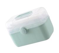 HONMEET Large Capacity Multi-Layer Medicine Box Household Storage Organizer with Handle and Safety Clasp for Family Medical Supplies and Pill Sorting at Home