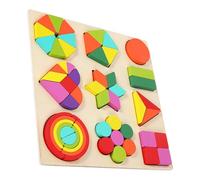 HONMEET Learning Wooden Puzzle Montessori Rainbow Building Blocks for Cognitive Development Smooth Safe Surface Educational Wooden for Interactive Gift for Early Skill Building