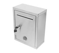HONMEET Locking Stainless Steel Wall Mounted Mailbox with Weather-resistant Metal Construction Capacity Public Voting and Suggestions Box with Slot for Secure Outdoor Use
