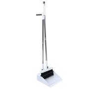 HONMEET Long Handled Broom and Dustpan Set with Stainless Steel and Pp 36.7 Inch Comb Teeth Nonstick Bristles and 180 Degree Rotating Sweeping Brush , for Quick and Efficient Home