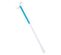 HONMEET Long-Handled Dressing Aid Stick with Detachable Shoe Lifter and Socks Aid Kit for Elderly and Pregnant Women, Portable Multi-use Shoe Horn and Sock Remover in Blue and White