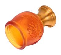 HONMEET Lotus Small Ritual Water Cup Buddha Offering Chalice Cup Alloy Temple Religious Worship Bowl for Tibetan Buddhist Supplies