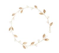 HONMEET Luxury Alloy Leaf Hair Band for Bridal Headdress Gold Hair Band Thin Headband Wedding Vine