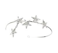 HONMEET Luxury Rhinestone Crown Tiara Star Headband Bridal Wedding Hair Accessories Headbands for Girls Sequin