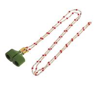 HONMEET Magnetic Heart-shaped Wireless Earphone Strap Necklace Anti-lost Chain for True Wireless Earbuds with Red Beads and Gold Link for Sports and Daily