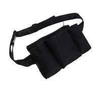 HONMEET Massage Lotion Oil Waist Organizer Bag Belt, Portable Essential Oil Bottle Holder for Massage Therapists, Black Waist Storage Pouch Side Straps for Therapy Use
