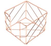 HONMEET Metal Memo Holder Desktop Note Cube Vintage Organizer Rose Gold Compact Paper Tray for Home Study and Office Desks