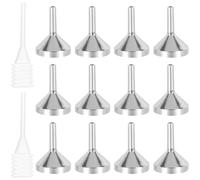 HONMEET Mini Funnels Small Funnels 10 Pcs Alumina and Plastic with Dropper for Refilling Perfume Bottles and Science Laboratory Accessories
