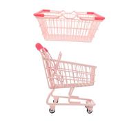 HONMEET Mini Shopping Cart and Basket for Portable Desktop Cosmetic Organizer with Chic Design Lightweight and Compact for Makeup Storage and Playroom Decoration Gift for Boys